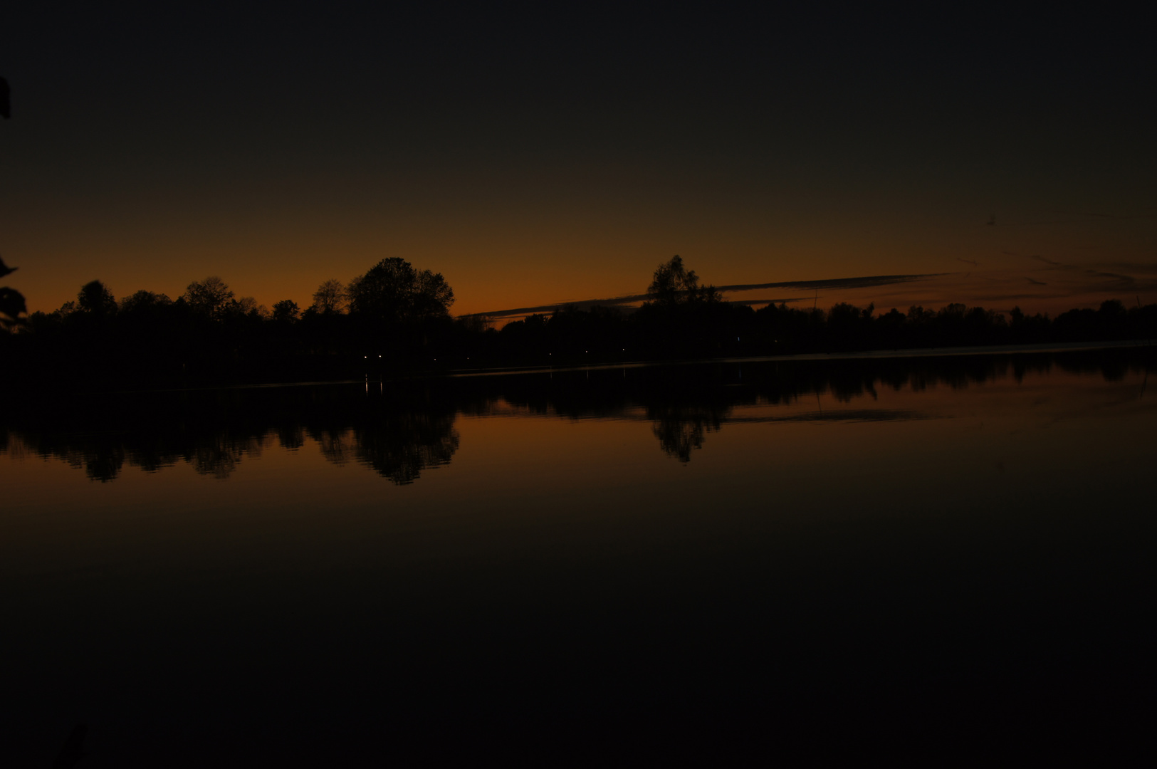 Sonnenuntergang am Effeldersee in der nähe von Heinsberg