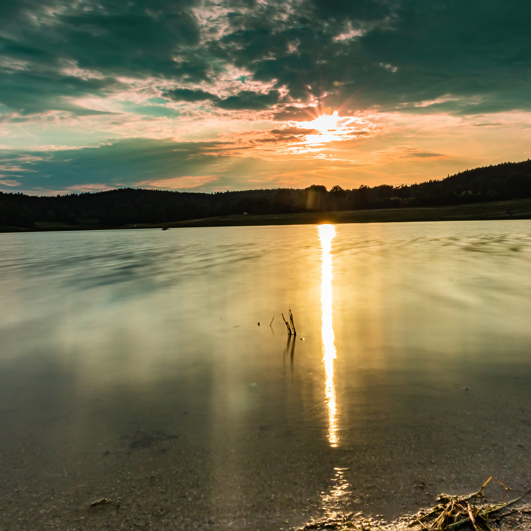 Sonnenuntergang am Eixendorfer Stausee