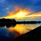 Sonnenuntergang am Elbe - Seitenkanal