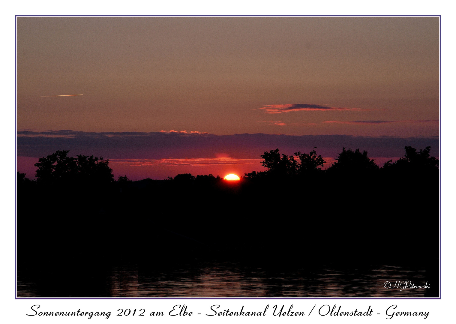 Sonnenuntergang am Elbe - Seitenkanal