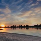 Sonnenuntergang am Elbstrand