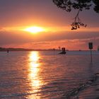 Sonnenuntergang am Elbstrand