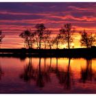 Sonnenuntergang am Entang du stock