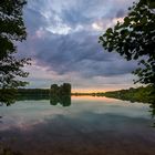 Sonnenuntergang am Erlache in Bensheim