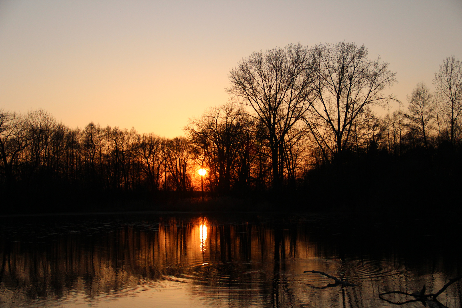 Sonnenuntergang am Erlachsee