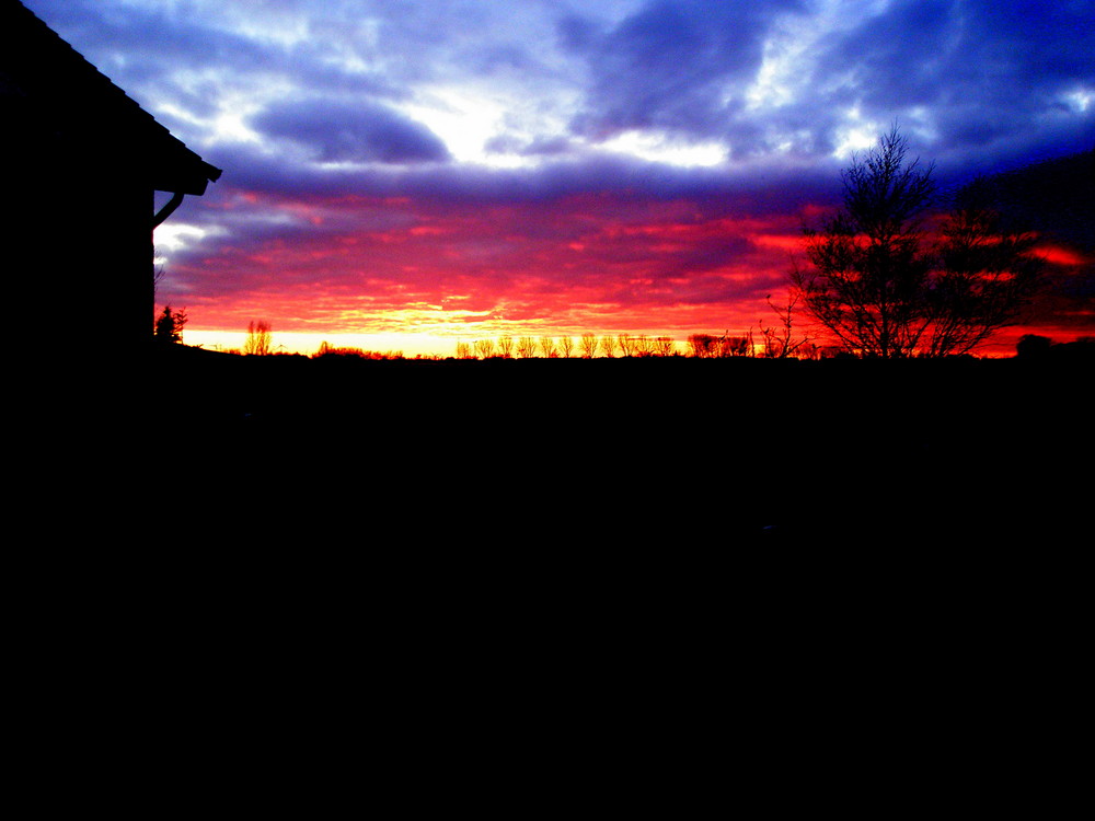 Sonnenuntergang am ersten Weihnachtstag