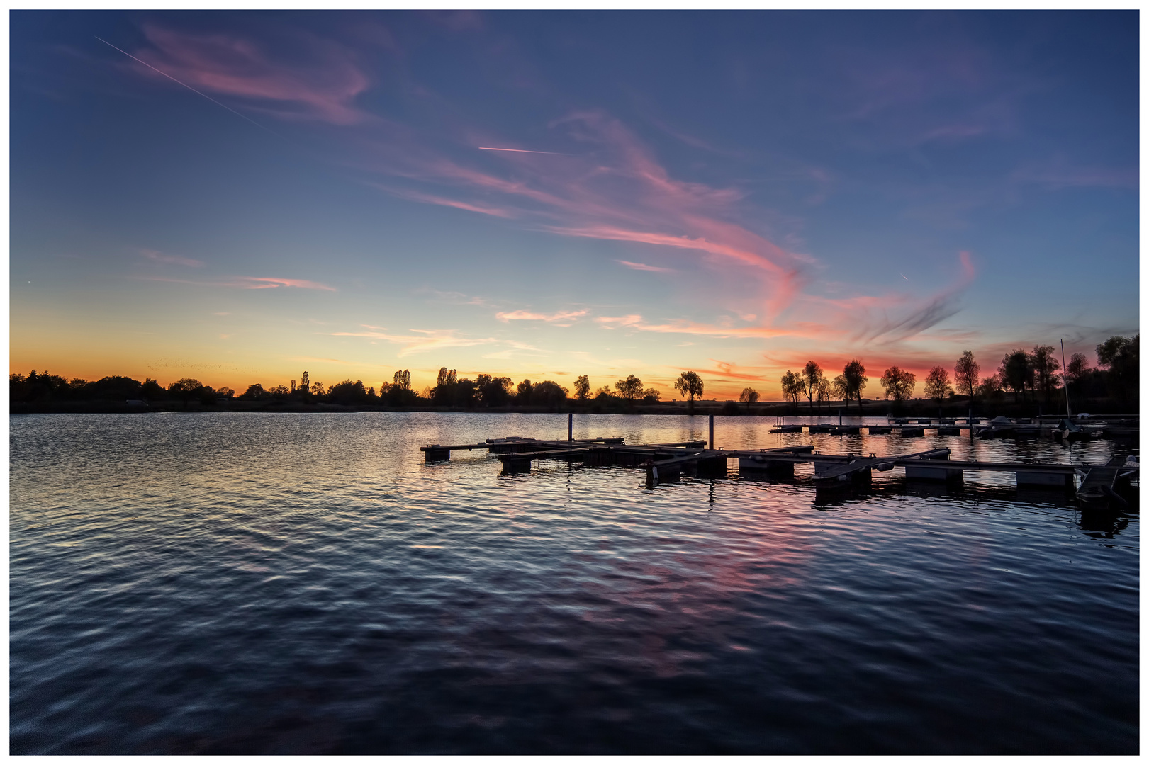 Sonnenuntergang am Etang du Stock - Frankreich