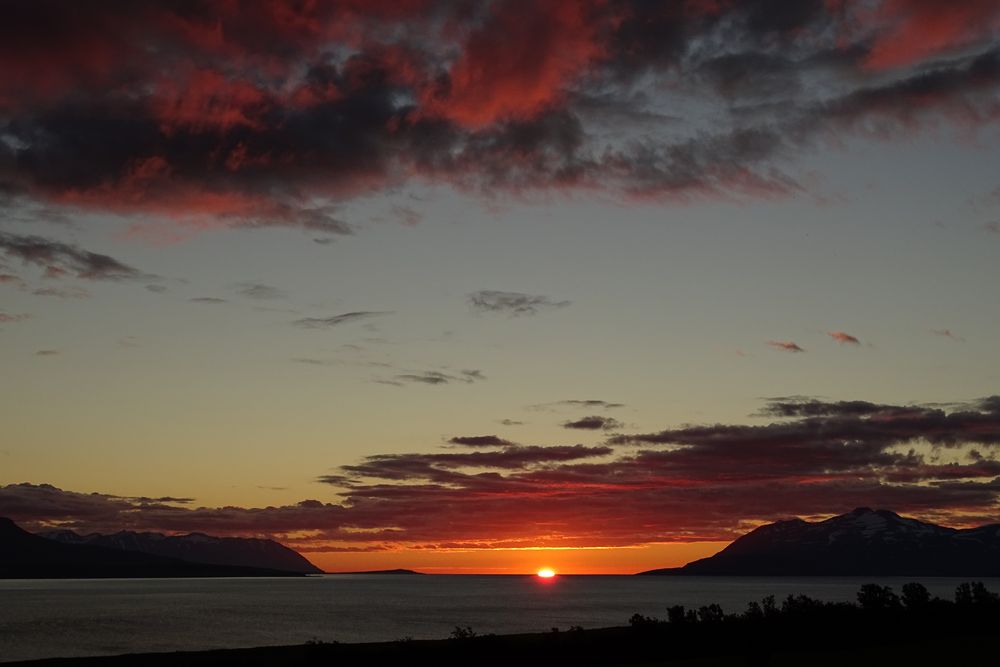 Sonnenuntergang am Eyafjödur