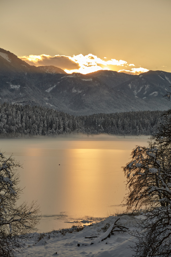 Sonnenuntergang am Faaker See