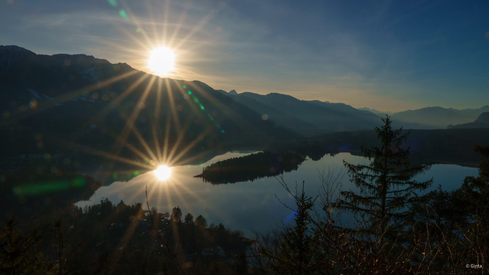 Sonnenuntergang am Faakersee