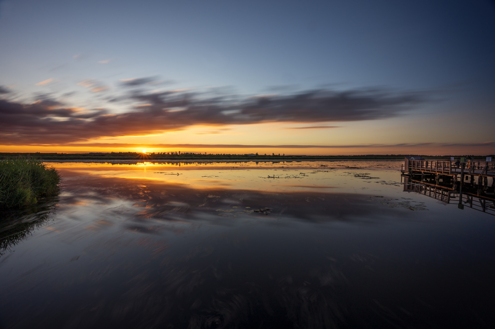 Sonnenuntergang am Federsee