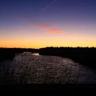 Sonnenuntergang am Federseekanal