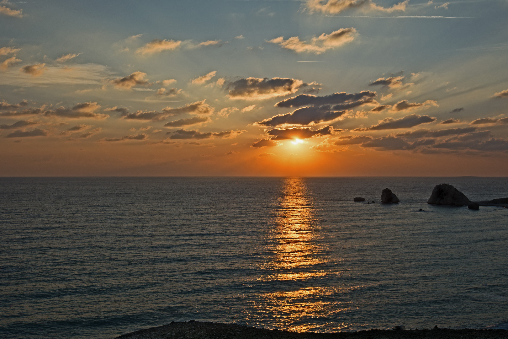 Sonnenuntergang am Felsen der Aphrodite