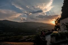 Sonnenuntergang am Ferienhaus