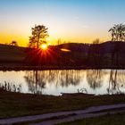 Sonnenuntergang am Fischteich