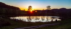 Sonnenuntergang am Fischteich