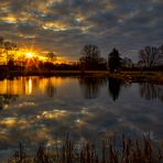 Sonnenuntergang am Fischteich 