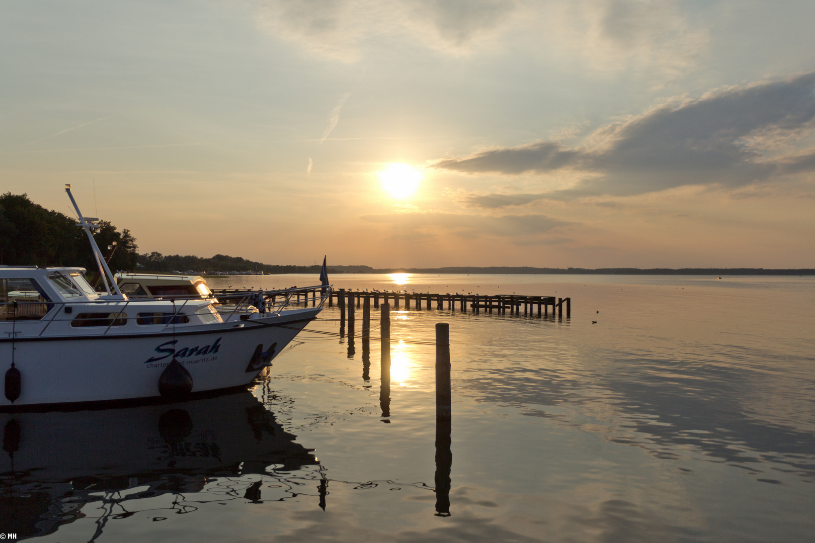 Sonnenuntergang am Fleesensee