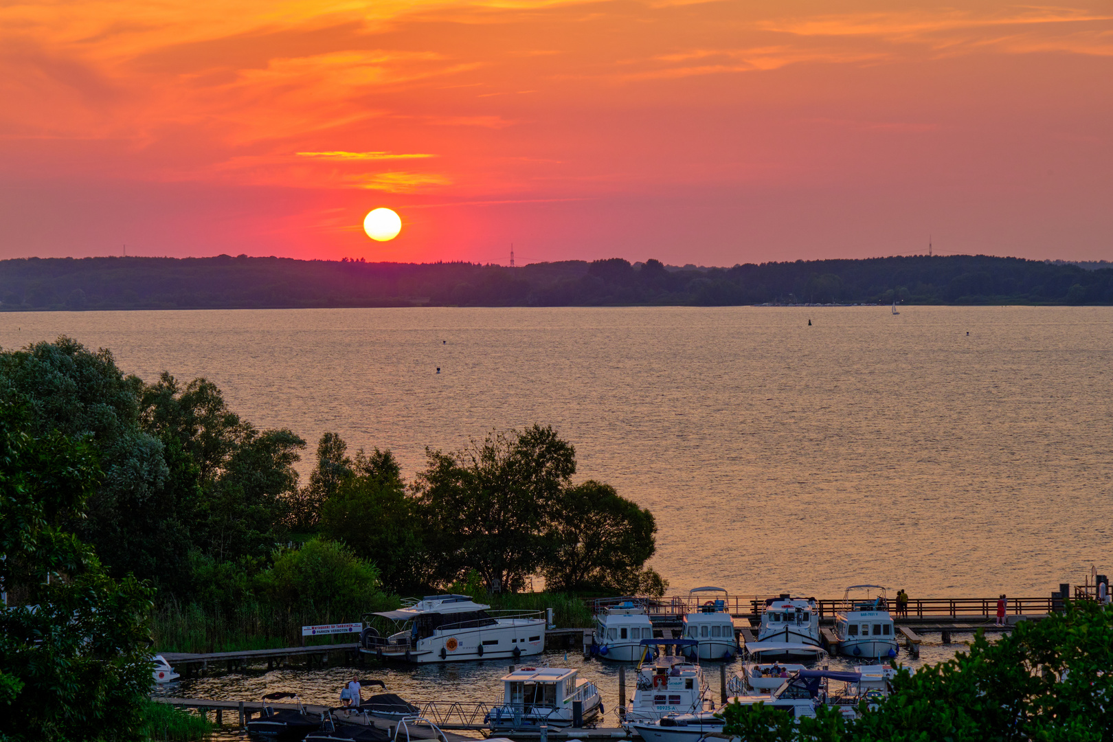 Sonnenuntergang am Fleesensee