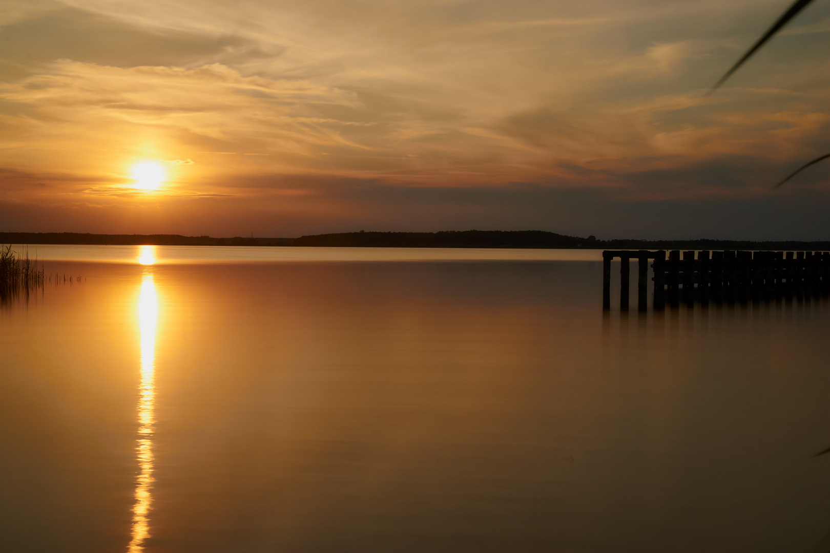 Sonnenuntergang am Fleesensee