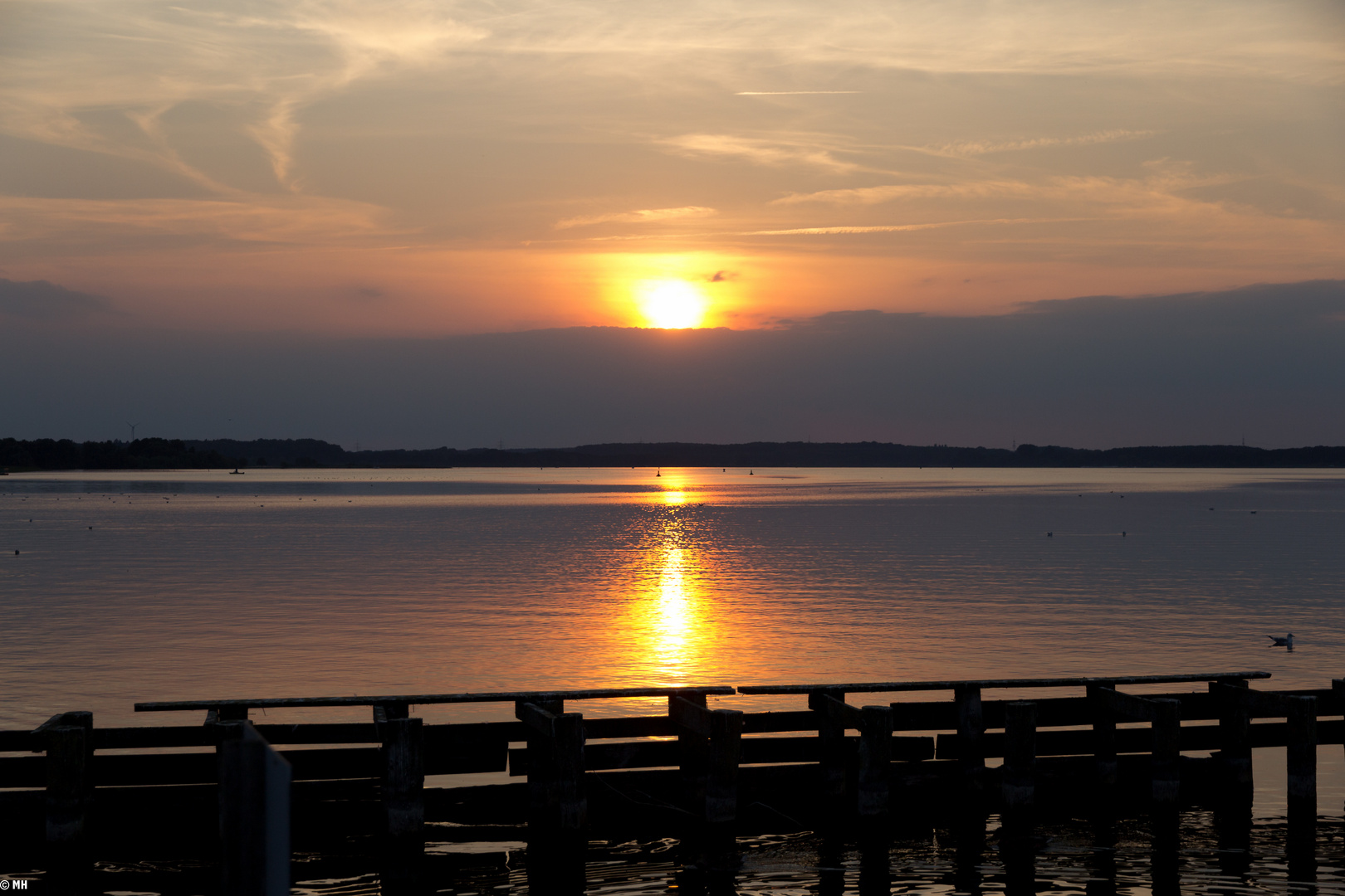 Sonnenuntergang am Fleesensee II