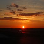 Sonnenuntergang am Flughafen Düsseldorf