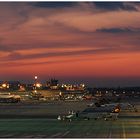 Sonnenuntergang am Flughafen DUS