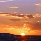 Sonnenuntergang am Flughafen Frankfurt