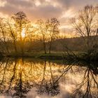 Sonnenuntergang am Fluss