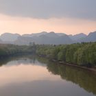 Sonnenuntergang am Fluß