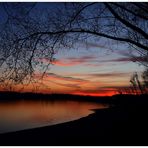 Sonnenuntergang am Förmitzsee