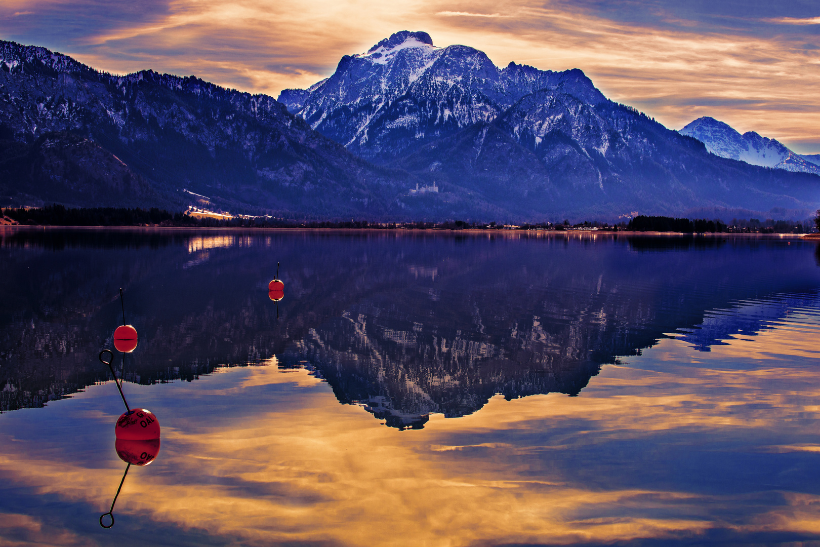 Sonnenuntergang am Forgensee