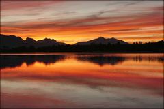 Sonnenuntergang am Forggensee