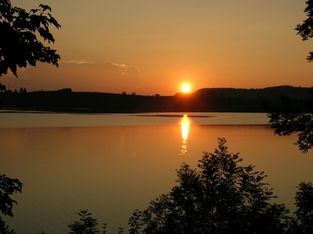 Sonnenuntergang am Forggensee (bei Schwangau)