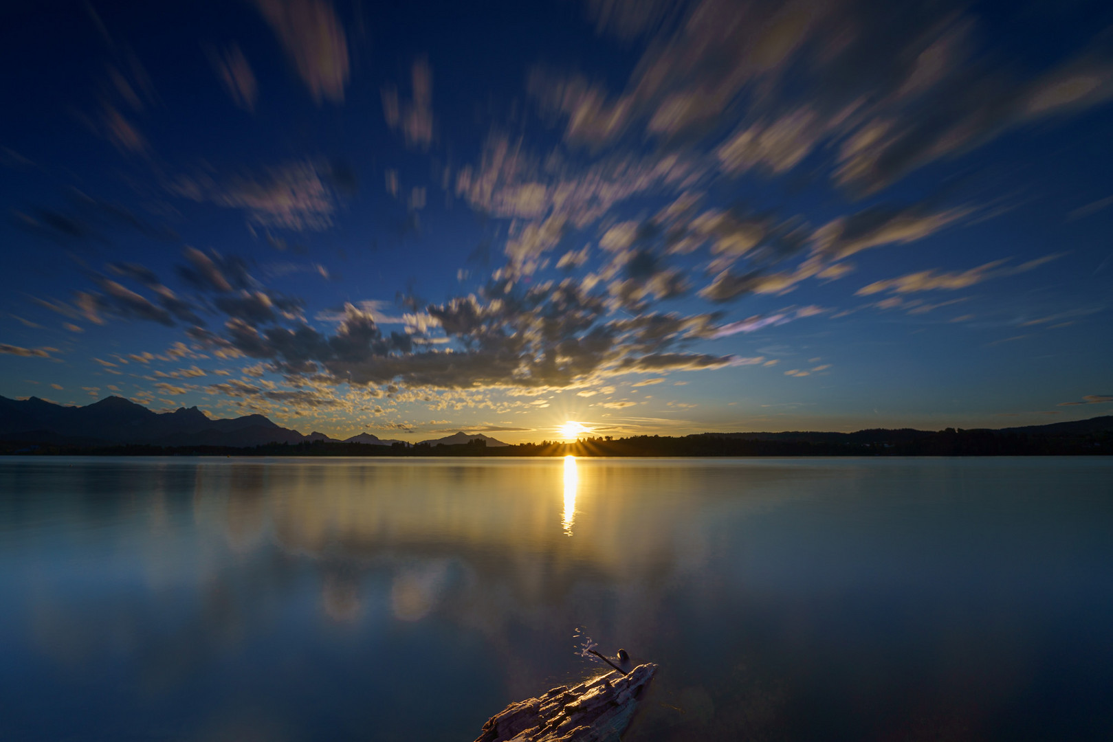 Sonnenuntergang am Forggensee