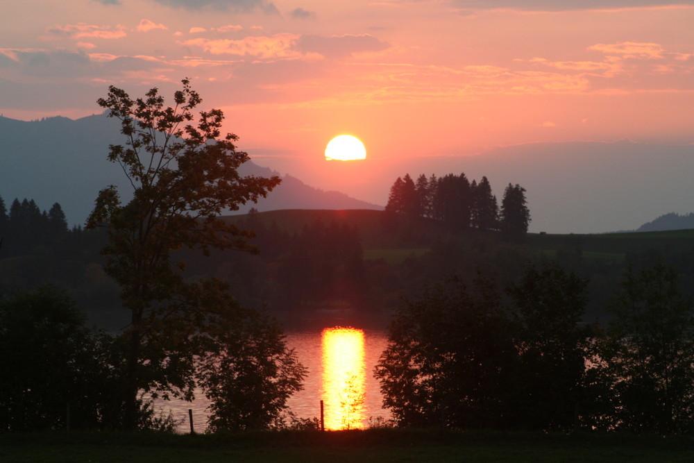 Sonnenuntergang am Forggensee