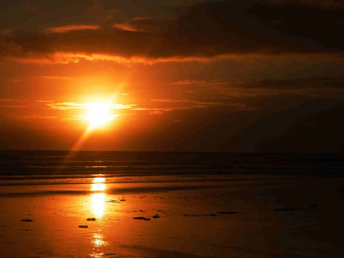 Sonnenuntergang am französischen Meer