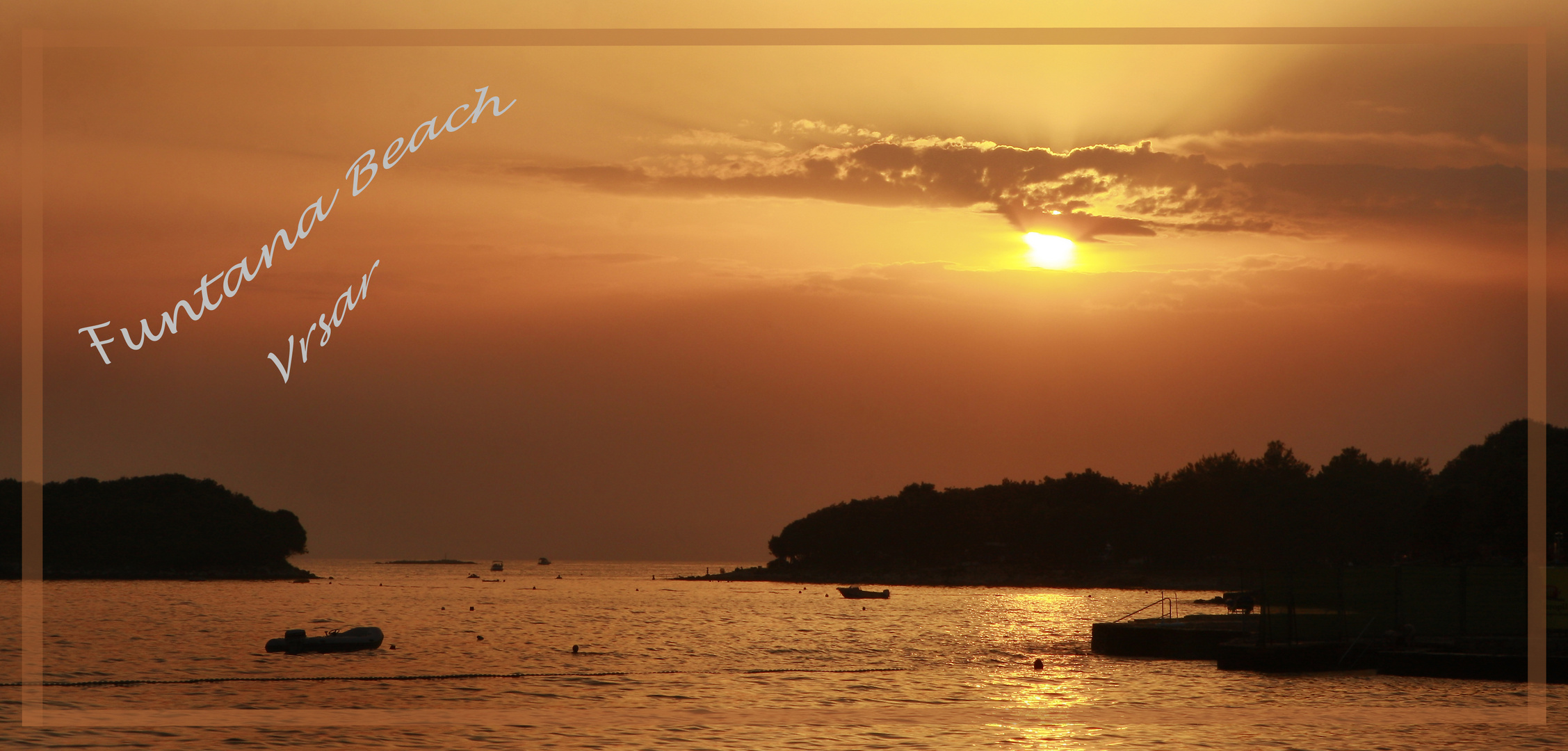 Sonnenuntergang am Funtana Beach in Vrsar