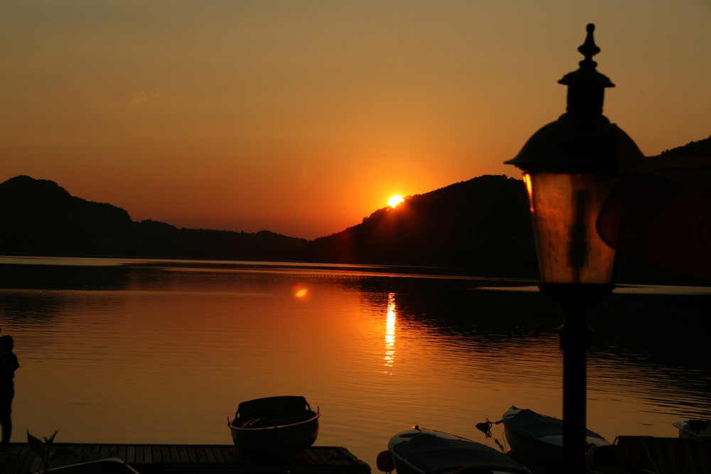 Sonnenuntergang am Fuschlsee