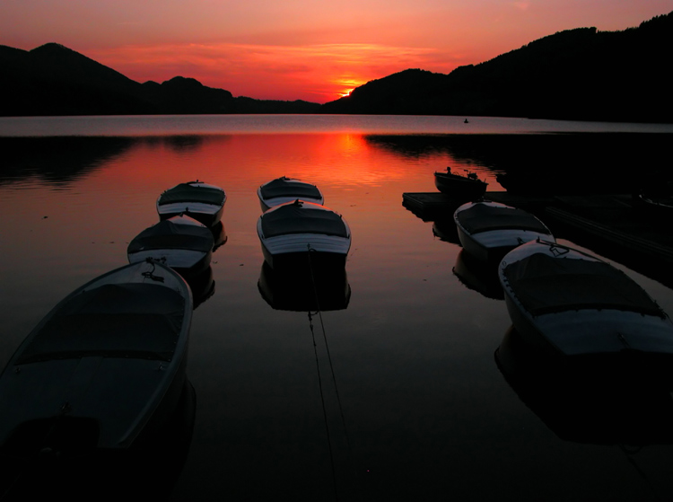 Sonnenuntergang am Fuschlsee 1