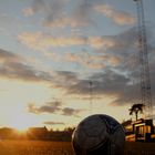 Sonnenuntergang am Fußballplatz