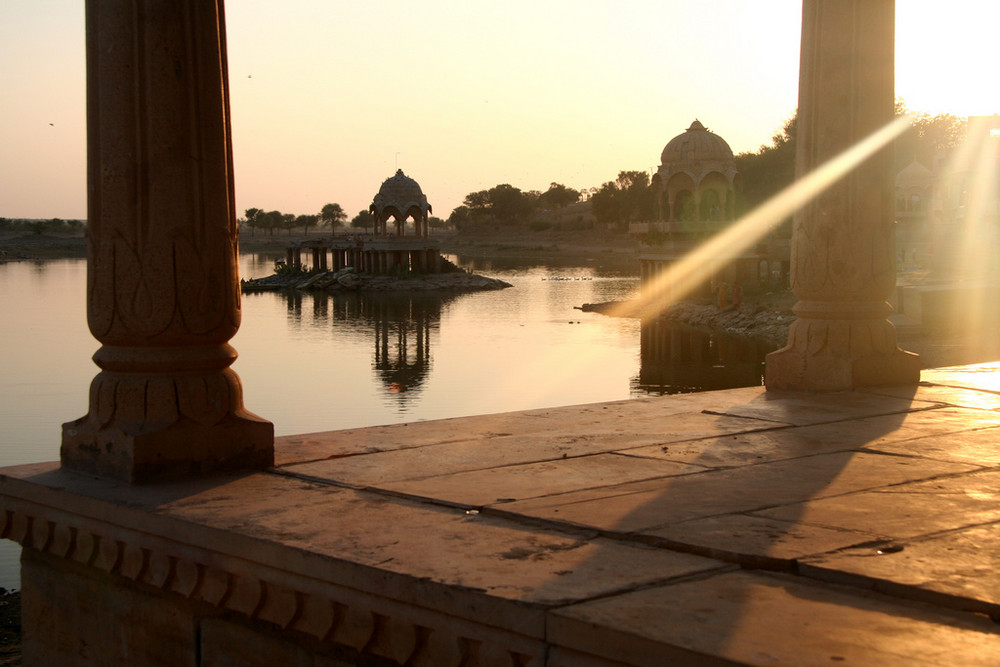 Sonnenuntergang am Gadhi Sagar