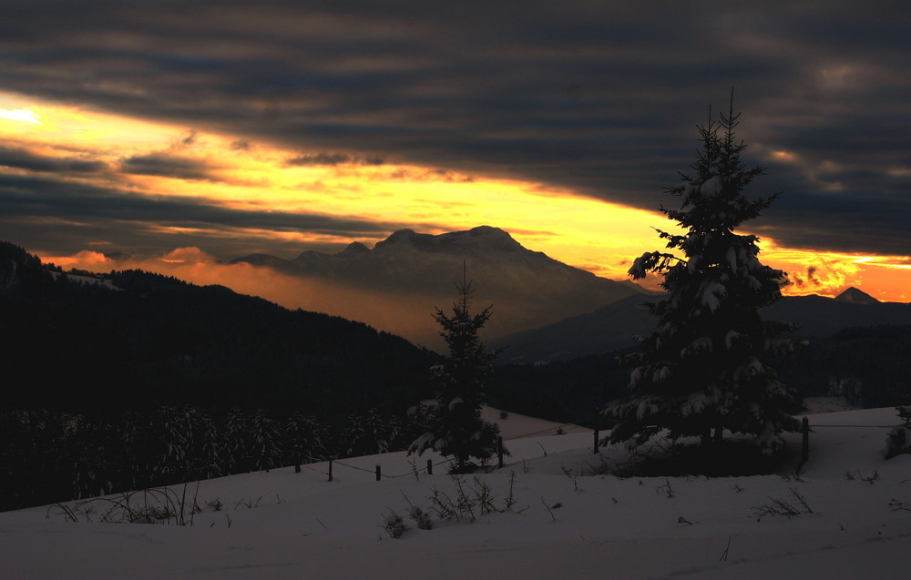 Sonnenuntergang am Gahberg