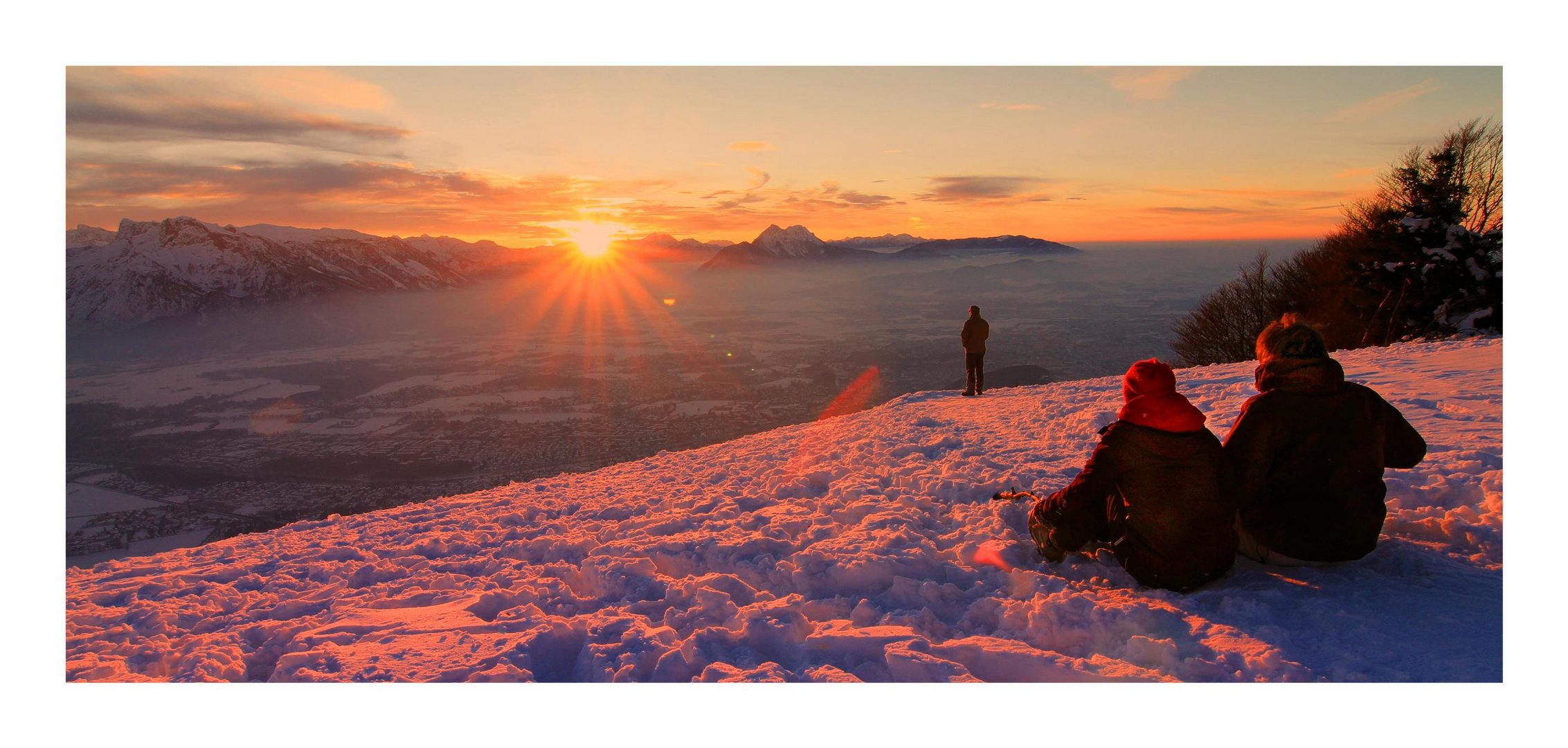 Sonnenuntergang am Gaisberg