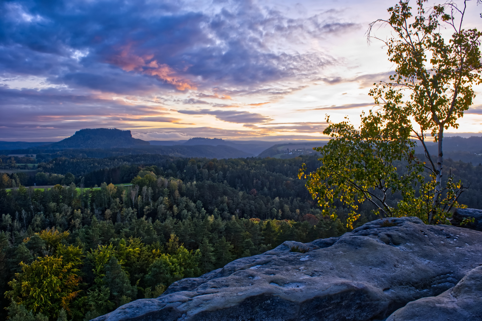 Sonnenuntergang am Gamrig