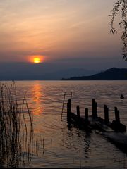 Sonnenuntergang am Gardasee in Garda