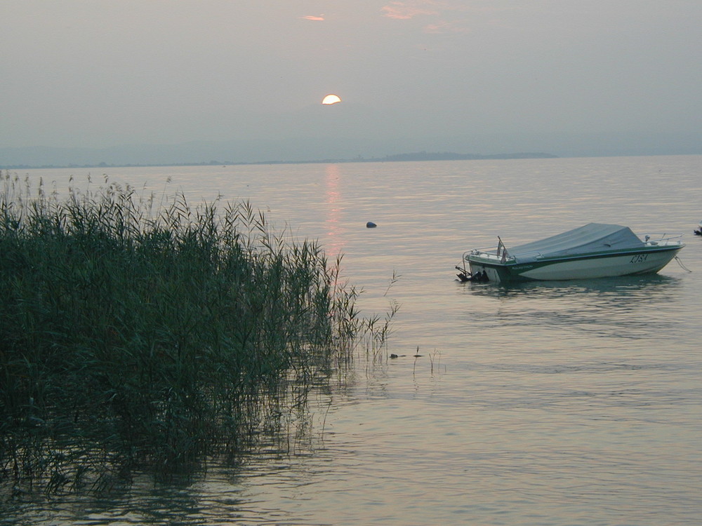 Sonnenuntergang am Gardasee - Pesciera