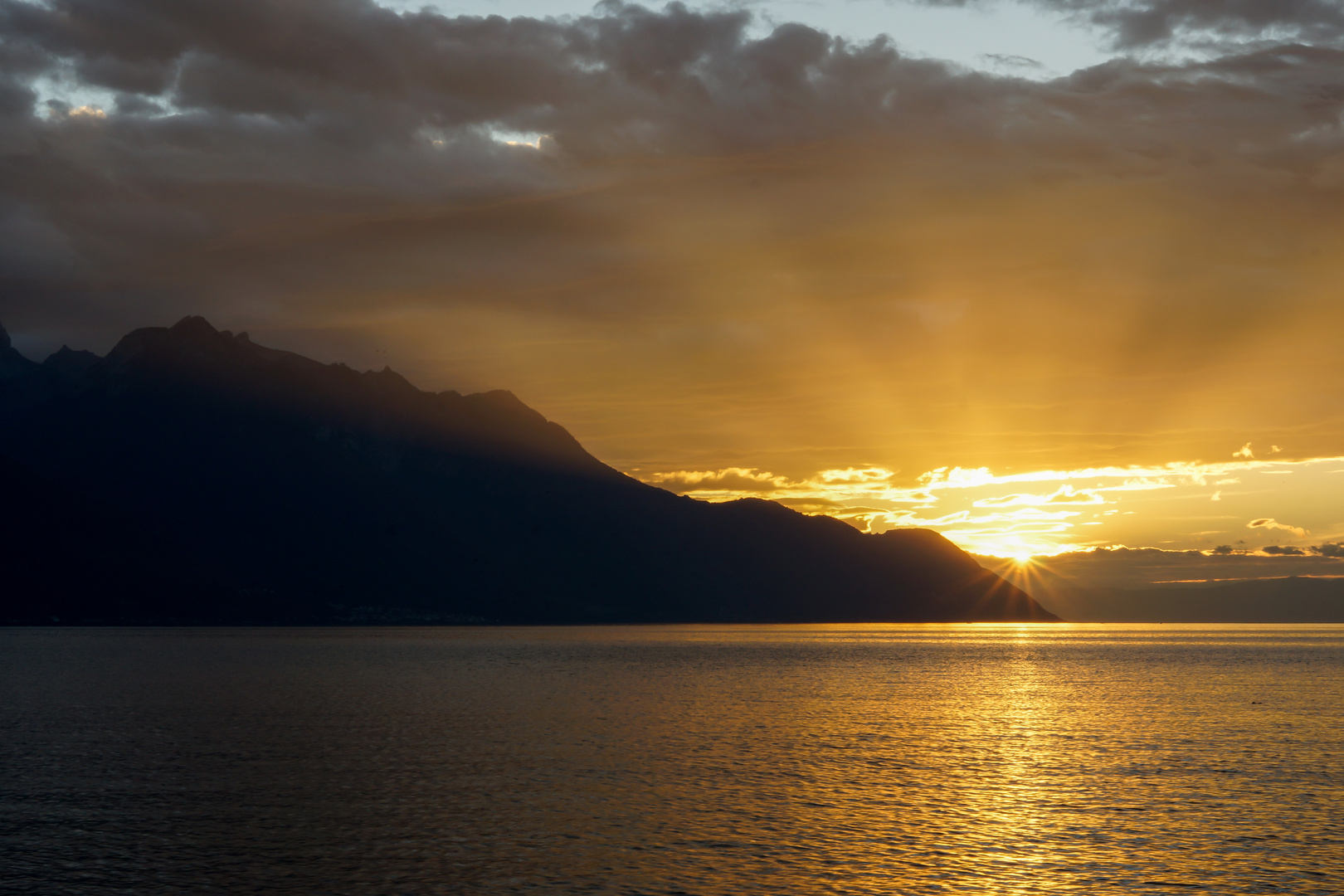 Sonnenuntergang am Genfersee