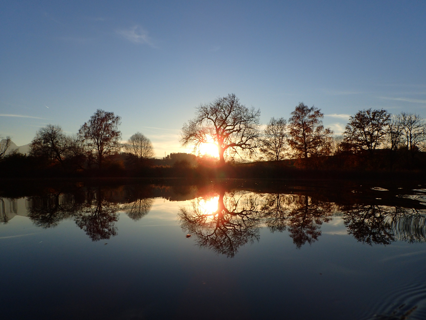 Sonnenuntergang am Gerzensee 