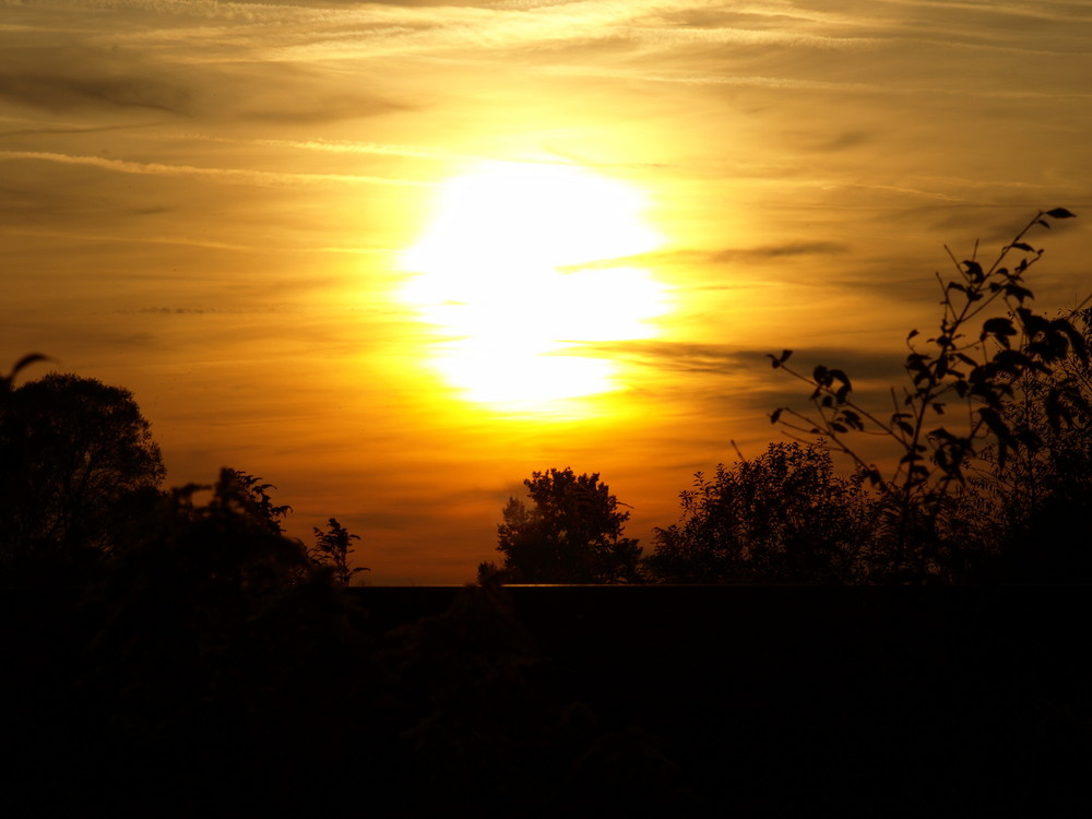 Sonnenuntergang am Gleis